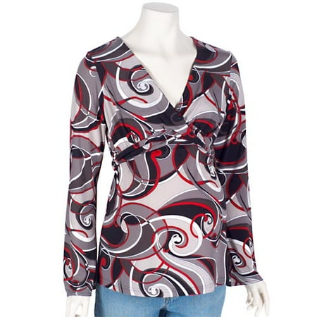 Peasant Wrap V-Neck Maternity Top