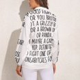thumbnail image 2 of Father's Day Gift Ideas Would Fight A Bear For You Dad Long Sleeve Blouse Woman Streetwear Casual Shirts Summer Oversize Woman Streetwear Clothing Birthday Present, 2 of 7