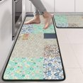 thumbnail image 2 of Kitchen Rugs Sets Of 2,Pioneer Flower Floral Print Pattern Anti Fatigue Kitchen Mat Rugs Non Slip Washable,Decorative Kitchen Floor Mats for Kitchen,Sink,Laundry,17"x47"+17"x47", 2 of 5