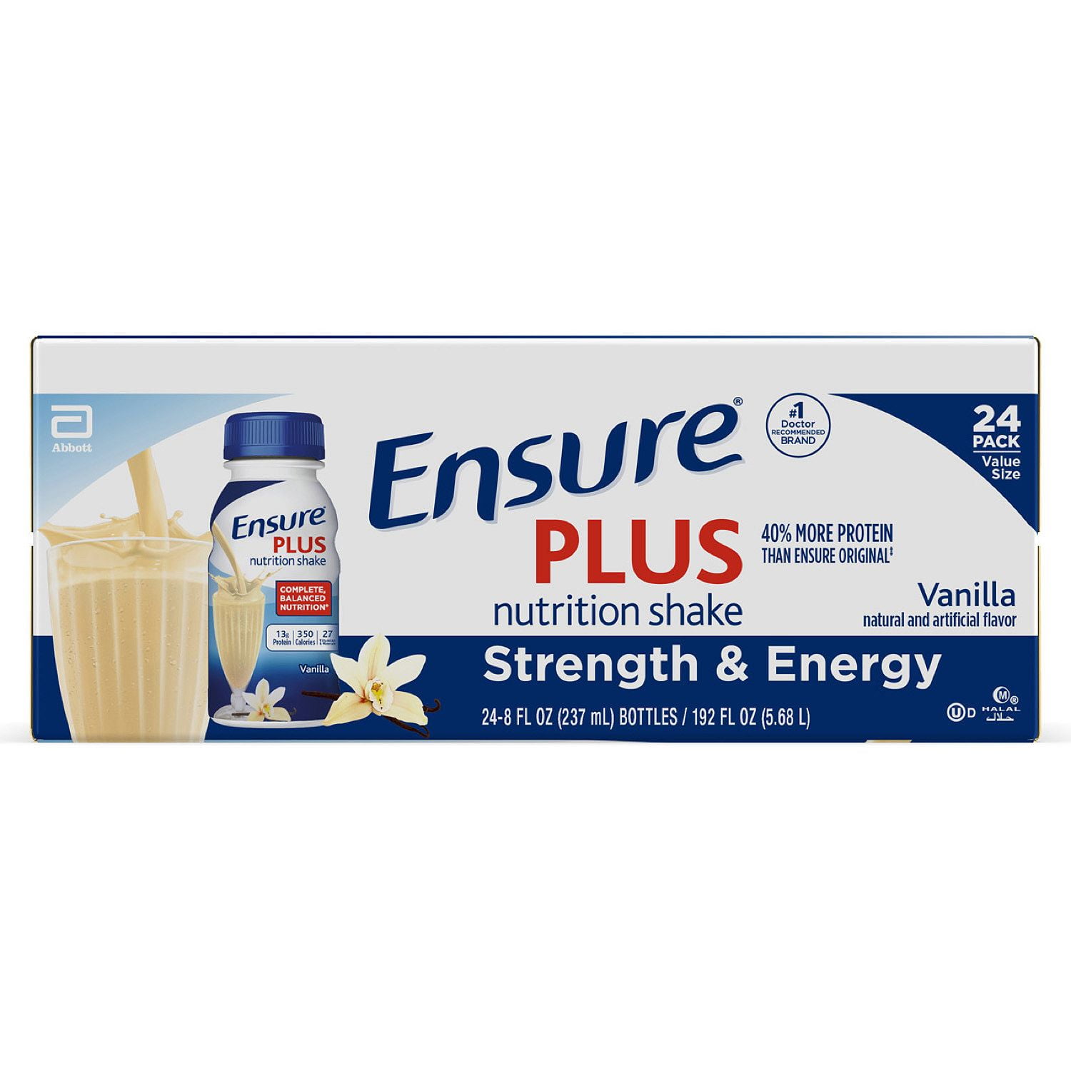 Ensure Plus Homemade Vanilla Shake 8 Oz Bottles 24 Pk Walmart