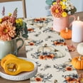 thumbnail image 4 of Fall Watercolor Pumpkin Table Runner, Autumn Thanksgiving Kitchen Dining Table Decoration for Home Party Decor 13x36 Inches, 4 of 9
