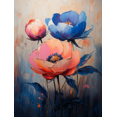thumbnail image 1 of Qisvanset 12x16 Inch Colorful Peony Canvas Wall Art, Textured Floral Painting Elegant Botanical Home Ornament, 1 of 8