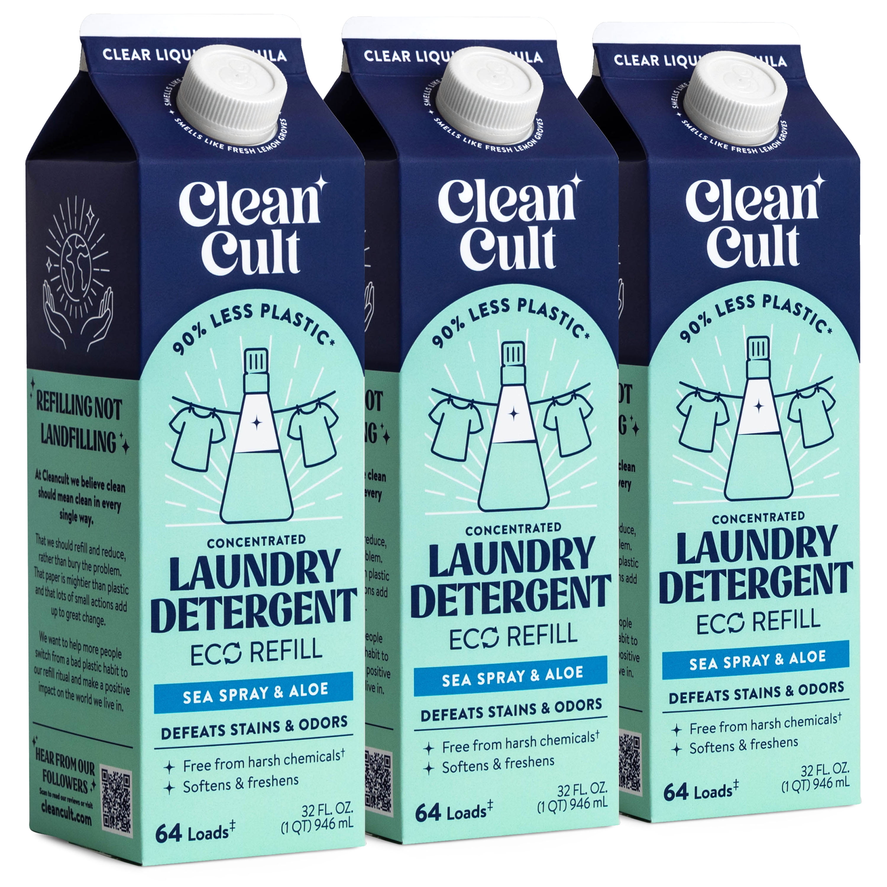 Cleancult Laundry Detergent Refill, NatureInspired Ingredients, Sea