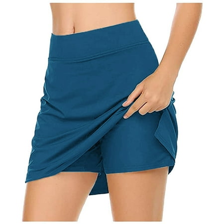 Puawkoer Tennis Lightweight Women s Performance Sport Running Active for Skort Golf Skirt Skirt Clothing Shoes & Accessories S Navy