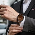 thumbnail image 6 of Watch for Men Minimalist Ultra Thin Wrist Watch Waterproof Quartz Analog Watch with Leather Strap -Gift for Men, 6 of 7