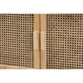 thumbnail image 5 of Baxton Studio Maclean Mid-Century Modern Rattan and Natural Brown Finished Wood 2-Door Sideboard Buffet,Wholesale, 5 of 7