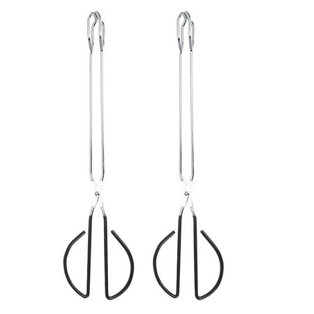 

HOMEMAXS 2pcs Stainless Steel Clips Food Clips Barbecue Clips Bread Clips (Black)