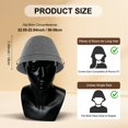 thumbnail image 3 of Gorro de sauna Uxcell para hombres y mujeres, gorro de lana para Banya/casa de baño/protección de cabeza, accesorios unisex para casa de baño [Gris], 3 of 6