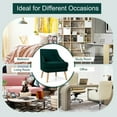 thumbnail image 6 of Resenkos Lounge Chair, Accent Armchair Leisure Chair,Accent Sofa Chair,Mid Century Velvet Accent Chair with Rubber Wood Legs for Bedroom-Green, 6 of 9
