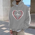 thumbnail image 1 of MHFRRA Sudadera con Capucha para Hombre, con Estampado de Fútbol, Informal, Holgada, Cómoda y Cálida para Uso Diario En Otoño E Invierno Gris claro, 1 of 3
