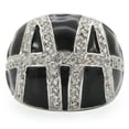 thumbnail image 3 of Rhodium Brass Ring with AAA Grade CZ in Clear for Women Clear Stone Color Style 0W355 Size 8, 3 of 4
