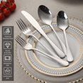 thumbnail image 4 of Jeaker Stainless Steel Silver Silverware Set of 60, Service for 12, Dishwasher Safe, 4 of 7