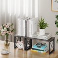 thumbnail image 2 of Honiter 2 Sets Desk Shelf, Desktop Organizer Shelf, 2 Tier Independent Stackable Desktop Shelves, Desktop Office Storage Rack Display Shelf, 2 of 17