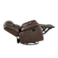 thumbnail image 6 of Elm & Oak Maxima Standard Manual Swivel Recliner with Massage and Heat, Brown Faux Leather, 6 of 13