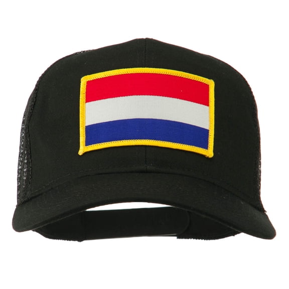 Netherlands Flag Patched Mesh Cap - Black OSFM