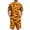Earthy Yellow, variant on Pajamas for Men Halloween Pumpkins Print Mens Pajama Set Short Sleeve Crewneck & Pajama Shorts