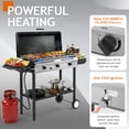 thumbnail image 6 of UBesGoo 3-Burner 2-in-1 Propane Stove, Portable Outdoor Cooker with Removable Legs & Wind Panel for Camping, Backyard, Canning, 6 of 7
