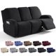 thumbnail image 1 of Nvzi Couch Cover Jacquard Stretch Sofa Covers Polyester Reclining Chair Cover for Living Room Sofa Easy Fit Washable Furniture Sofa Protector 3 seat (Black), 1 of 3