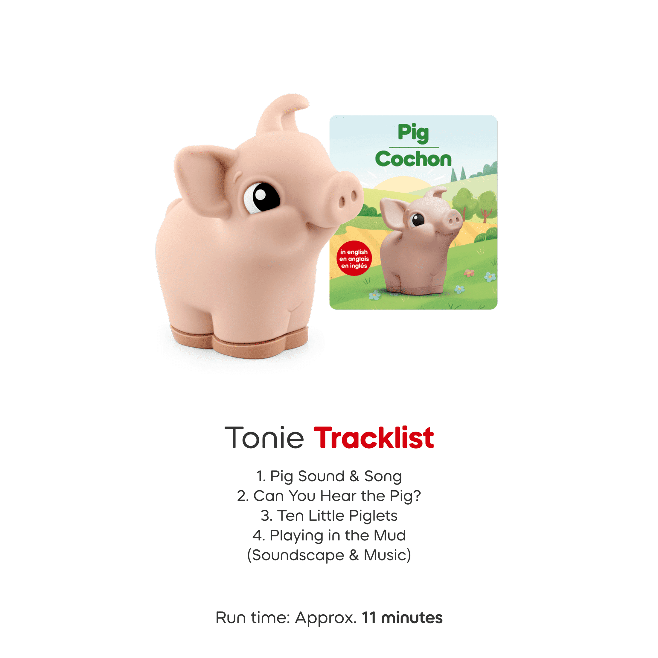 tonies Pig My First Tonies Soft and Squeezable Audio Toy Figurine, Age Group 1+