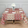 thumbnail image 3 of Pioneer Flower Floral Print Pattern Square Tablecloth,Waterproof Square Table Cover,Wipeable Spillproof Washable Table Cover for Home Kitchen Party Decor 52"x52"(132x132cm), 3 of 6