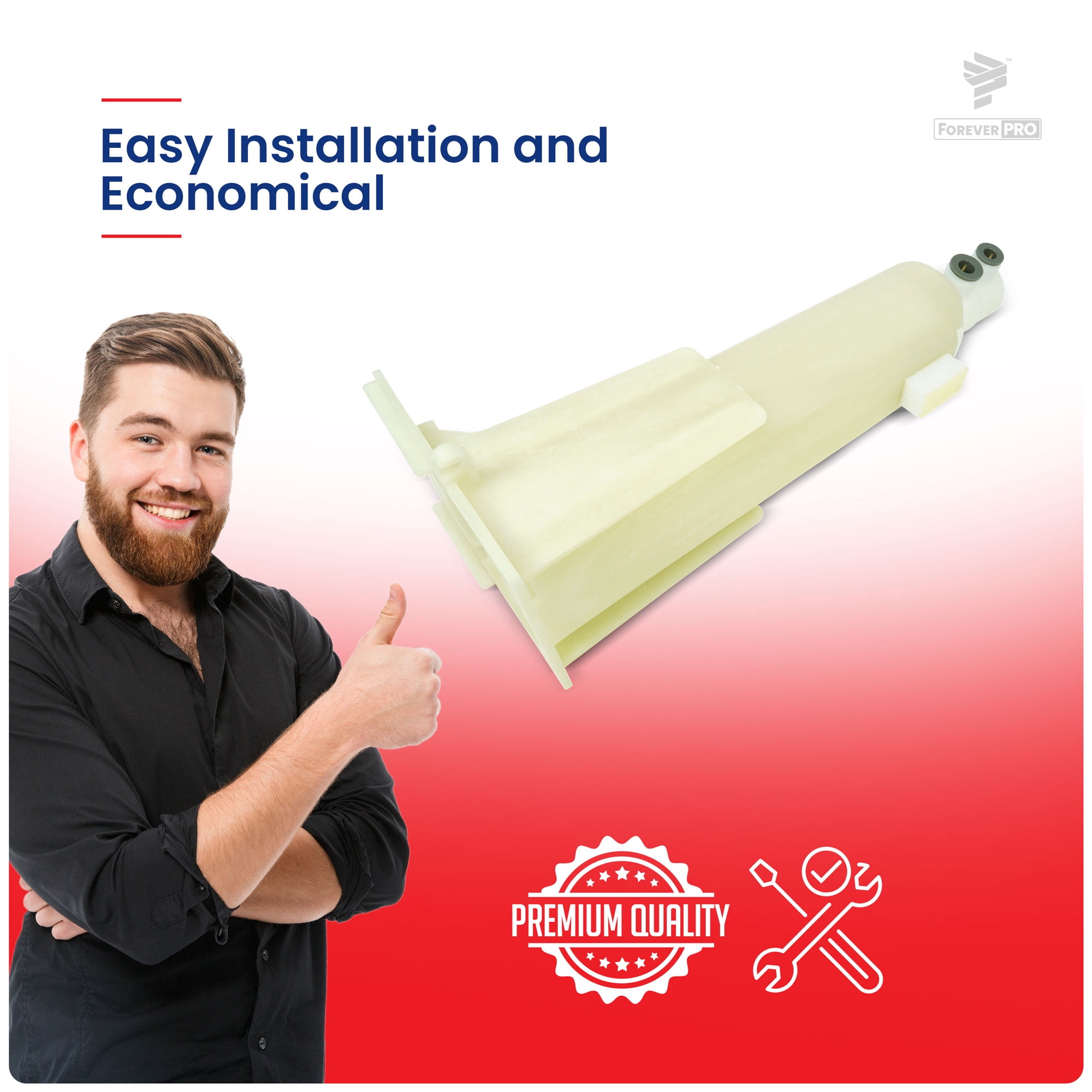 ForeverPRO WP2186443 Water Filter Housing for Whirlpool Refrigerator 2186443 451472 AH328166 EA328166