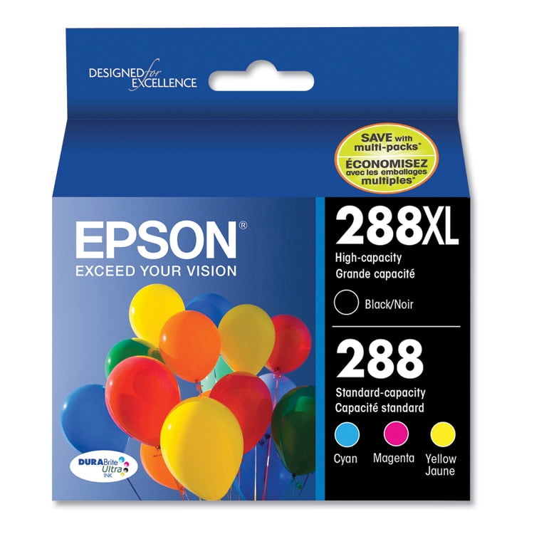 Epson Ink, HighYield Black/Cyan/Magenta/Yellow, 500/450 Page Yield