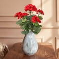 thumbnail image 4 of DwellJoy Artificial Geranium Crabapple Flower Bouquet for Outdoor Decor, Lifelike Faux Floral Arrangement for Patio Balcony Courtyard Garden, 4 of 7