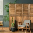 thumbnail image 5 of Costway 4 Panel Folding Privacy Room Divider Screen Home Furniture 5.6 Ft Tall Brown, 5 of 12