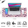 thumbnail image 5 of Long Mouse Pads for Desk,Pioneer Flower Floral Print Pattern Desk Mats on Top Of Desks, Desk Mouse Pad Extra Large with 3mm Non-Slip Base and Stitched Edge for Gaming,Office,Work,Home 31.5"x11.8", 5 of 6