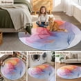 thumbnail image 5 of Round Rugs 3Ft, Modern Abstract Art Round Area Rug Washable Indoor Throw Carpet, Colorful Wave Small Non Slip Circle Rug for Bedroom Living Room Home Decor Aesthetic, 5 of 8