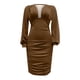 thumbnail image 5 of Vestido irregular de Manga larga Fridja Cuello en V Mujer Casual Moda, 5 of 6