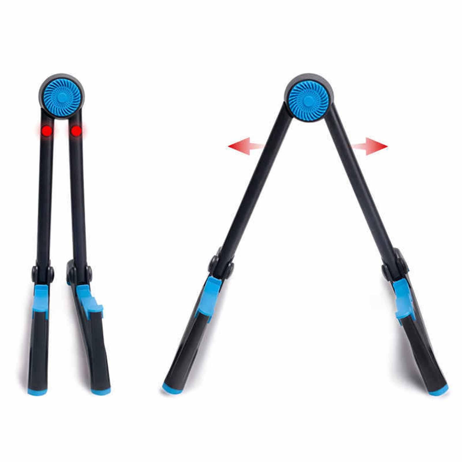 MERIGLARE Electric Guitar Stand Reliable Folding Musical Rack Holder Retractable Adjustable Floor Instrument Stand With Wear Resistant Nylon TPU Suitable For Home Studio Concert Black Blue