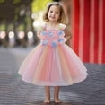 thumbnail image 4 of Coerni Flower Girl Dress | Toddler Baby Girl Rainbow Tulle Wedding Birthday Parties Fancy Princess Dresses Formal Pageant Gown, 4 of 4