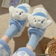 thumbnail image 3 of Pantuflas de algodón de peluche Sanrio Cinnamoroll Melody Kuromi, decoración de invierno para el hogar para niñas, lindos zapatos cálidos de suela gruesa con tacones cubiertos, 3 of 5