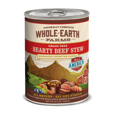 Whole Earth Farms Grain-Free Hearty Beef Stew Wet Dog Food, 12.7
