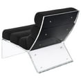 thumbnail image 6 of Serreta Boucle Upholstered Armless Accent Chair with Clear Acrylic Frame Black, 6 of 11