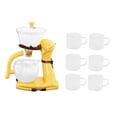 thumbnail image 3 of Tetera de vidrio semiautomática para casa de té, regalo de cumpleaños para papá amarillo, 3 of 9