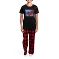 thumbnail image 4 of CafePress - Bluebird In Blossoms Pajamas - Women's Short Sleeve Print T-Shirt and Pants Dark Cotton Pajama Set, 4 of 7
