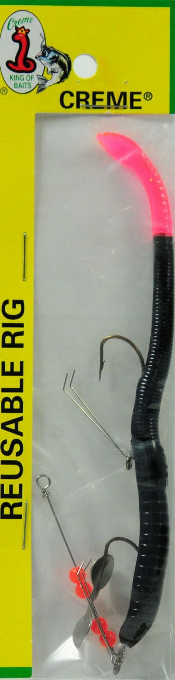 (4 pack) V.I.P. 6" Pre-Rigged Weedless Scoundrel Worm Fishing Lure