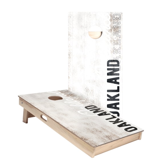 Oakland Football Vintage Gameday Star Cornhole Boards