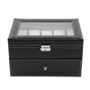 20 Grid Slot PU Leather Watch Box Display Case Organizer Jewelry Storage
