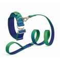 thumbnail image 6 of 2 Layers Nylon + 1 Layer Diving Material Gradient Soft Adjustable Dog Leash, Blue-Green, 1 Piece, 6 of 6