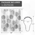 thumbnail image 2 of Grey Shower Curtain, Washable Cloth Gray Dots Shower Curtain Sets with 12 Metal Shower Curtain Hooks, Rustic Waterproof Farmhouse Fabric Shower Curtains for Bathroom Decor, 72x72 Inches, 2 of 6