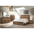thumbnail image 2 of K-Living Caliban 2-Drawer Night Stand in Rustic Brown Finish, 2 of 2