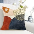 thumbnail image 3 of BR Juego de 4 fundas de cojín de lino con estampado geométrico para sofá, 45x45, almohadas decorativas para sofá, sala de estar, dormitorio, exterior, 3 of 5