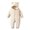 Beige, variant on Onesie for Newborn Baby Plush Cold Morning Stroller Walk Apparel Soft Winter Errand Run Daily Outfit Cozy Family Gathering Easy Care Machine Washable Essential
