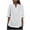 White, variant on Fanxing Linen Cotton Shirts for Women Plus Size Tops Gauze Linen V Collar Henley Blouses Oversized Summer Elbow Sleeve Workout Tops S-2XL