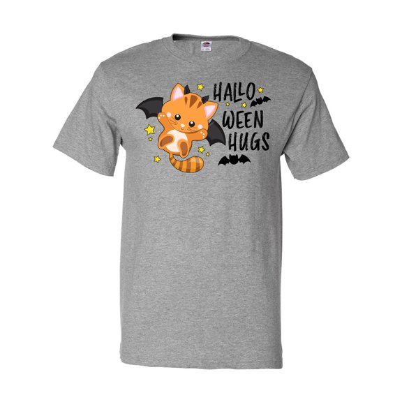 Inktastic Halloween Hugs with Cute Vampire Cat Bat T-Shirt