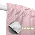 thumbnail image 4 of Pink Geometric Swag Valances for Windows, Kitchen Curtains 36 Inch Length 2 Panels Set, Modern Minimalism Solid Color Striped Short Curtains for Small Windows Rod Pocket Cafe Curtains Drapes 28"x36", 4 of 8