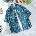 thumbnail image 2 of Camisetas de manga corta con estampado hawaiano Stly de verano para hombres y mujeres Fridja hj5064, 2 of 4